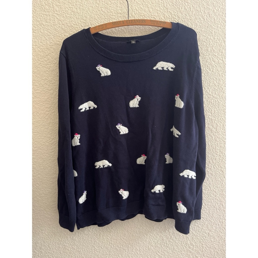 Talbots Plus Petite Polar Bear Sweater Women’s Size 3XP